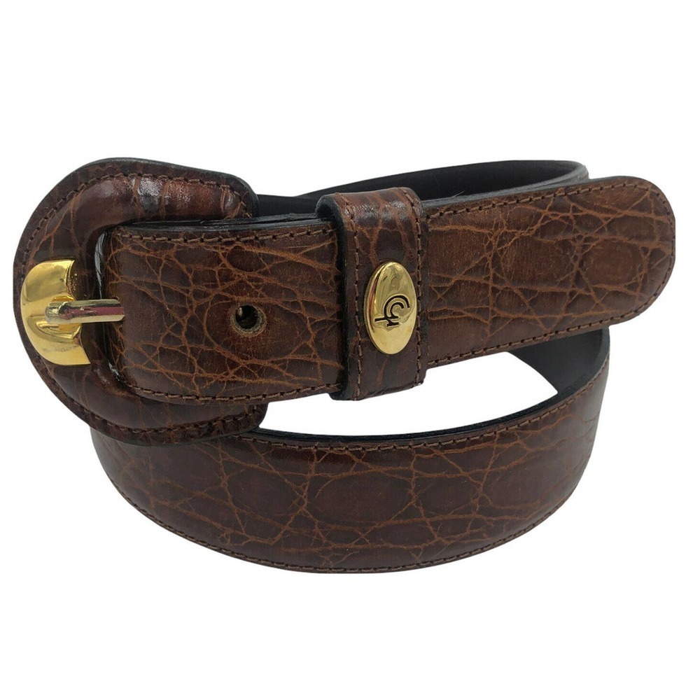 ROBERTO BELLIDO BROWN women leather Belt sz 75 M